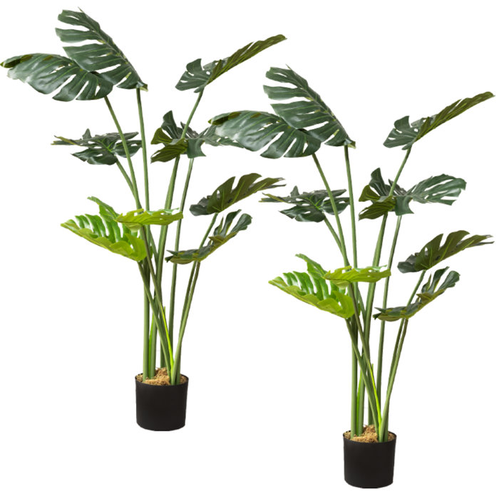Primrue Artificial Monstera Plant in Pot & Reviews Wayfair